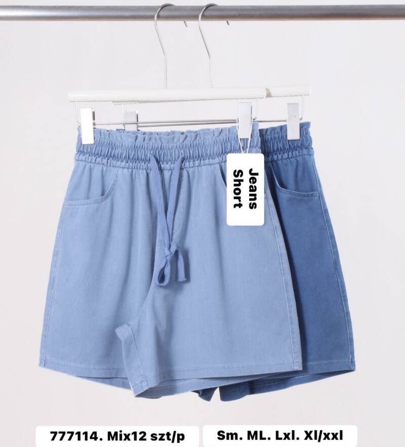 Szorty damskie jeans Roz S-2XL, 1 Kolor Paczka 12 szt